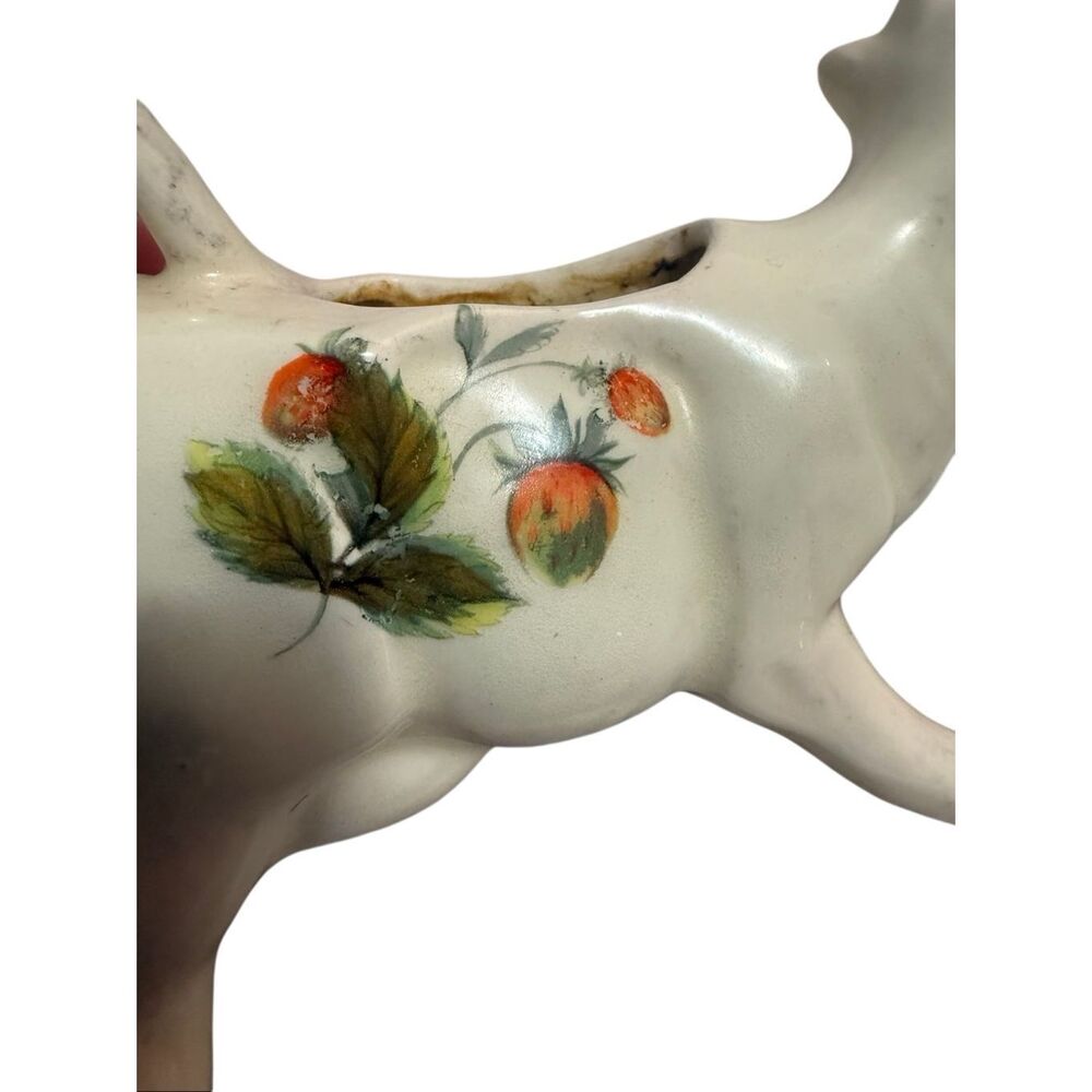 Vintage porcelain Strawberry Cow Creamer - Picture 3 of 16